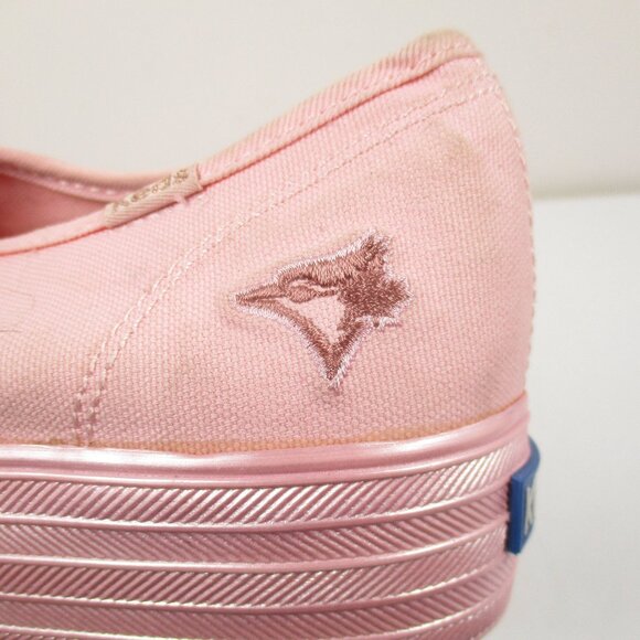 Keds Canvas Women's Pink Shoes Ortholite Sneakers Blue Jays Baseball Size 9 US - Picture 9 of 11